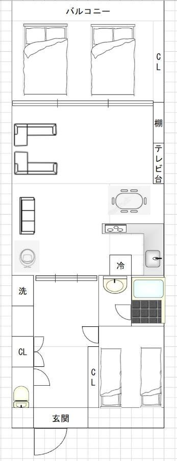 Higobashi Afp Apartment Ōsaka Eksteriør bilde
